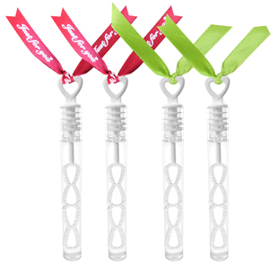 白色爱心试管泡泡小瓶迷你泡泡棒空瓶婚庆吹泡婚礼玩具喜字泡泡水