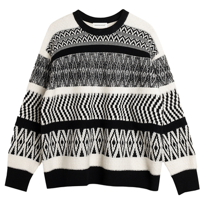 全羊毛圆领针织套头衫