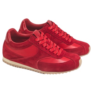 fed红色阿甘鞋秋季新款女鞋厚底德训鞋拼接休闲鞋女S0903-YAB771