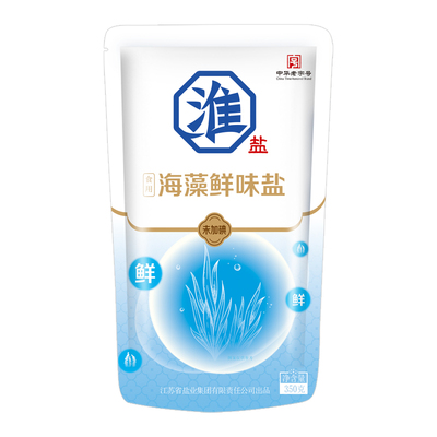 淮盐海藻鲜味未加碘家用食盐不添加不加碘盐细颗粒盐整箱批发