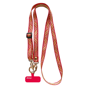 花纹编织手机挂绳女斜挎可调节国风刺绣织带不勒挂脖长款户外登山旅游出行逛街包包相机套壳肩背带子通用新品