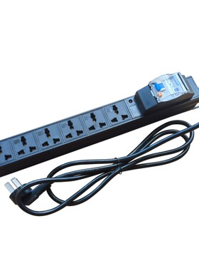 机柜PDU工业拖线板234568位10A16A漏电保护空开防过载短路排插座