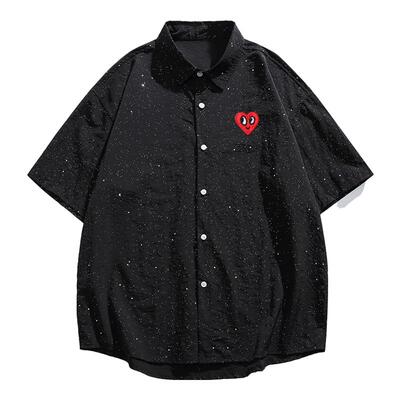 查尔斯桃心方领短袖爱心