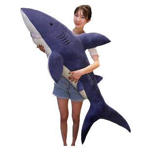 抱枕男生款玩偶鲨鱼毛绒玩具大号软布娃娃公仔床上抱着睡觉长条枕