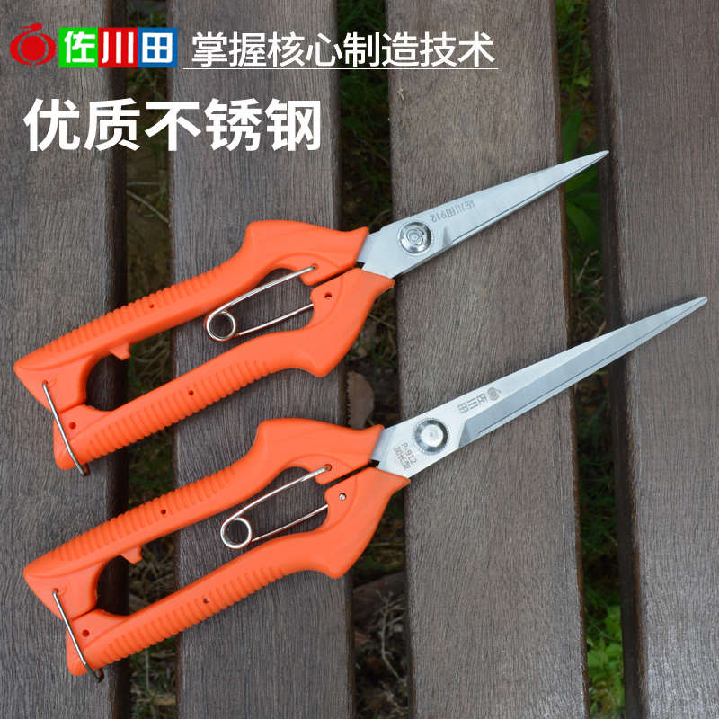 佐川田912加长稀果采摘剪刀疏果园艺细枝剪葡萄树花椒柑橘修花剪
