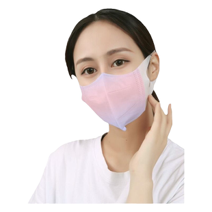 可赛克一次性使用医用口罩成人独立包装透气高颜值粉蓝渐变色