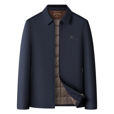 梦特娇绵羊毛填充商务休闲棉衣