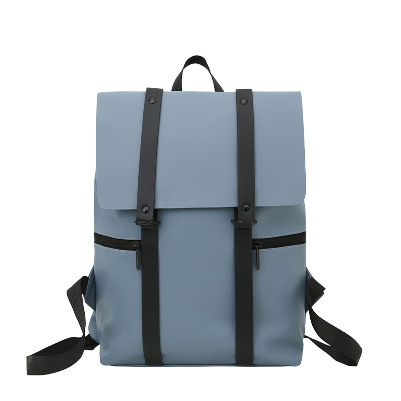 双肩包女高级感小众设计通勤上班pu皮质书包大学生14寸电脑背包男