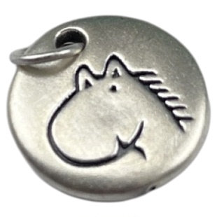 银饰挂坠配件十二生肖马小吊坠足银999纯银3D古法配件DIY编绳手链