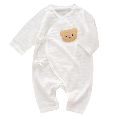 超薄纯棉～宝宝夏天小熊哈衣套装