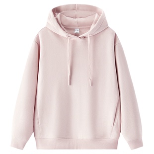 森马卫衣女冬抓绒发热抑菌宽松纯色连帽套头衫拼接显瘦ins潮衣服