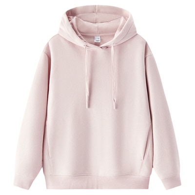 森马抓绒发热抑菌纯色连帽卫衣女