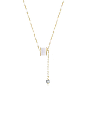 小蛮腰猫眼石钛钢项链不掉色颈链