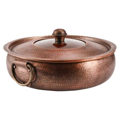隆顺铜艺燃气通用纯铜加厚火锅盆