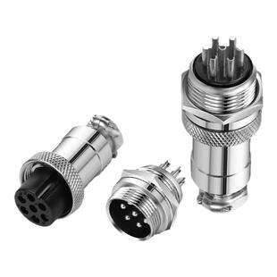 航空插头对接式GX12/16-2-3-4-5-6芯公母插座RS765开孔12MM连接器