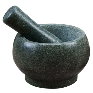 天然青石臼家用捣蒜器厨房蒜泥器压蒜捣药罐剥蒜捣碎器食物研磨器