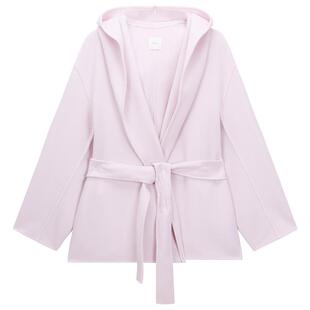 【Woolmark认证】OCHIRLY欧时力 100%羊毛呢袍式外套腰带2025秋冬