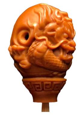整身龙三通橄榄核手串佛头