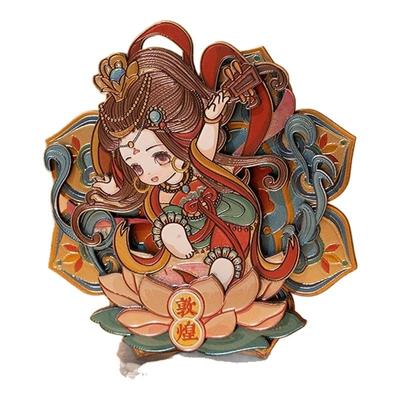 敦煌灵动飞天立体旋转冰箱贴磁吸