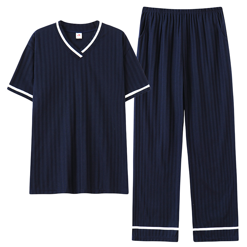 女士宽松休闲短袖长裤家居服