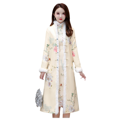 冬季旗袍伦爱弗连衣裙新中式