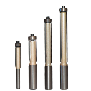 浪潮专业级修边刀带轴承双刃直刀双轴承修边刀1/4*3/8电木铣修边