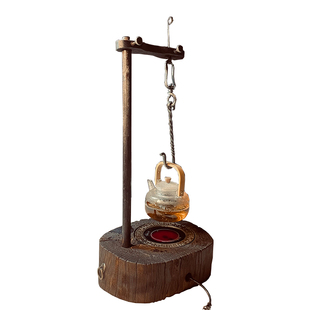 创意木桩电陶炉自在围炉煮茶诧寂风茶室楼罐罐老木料温茶器复古