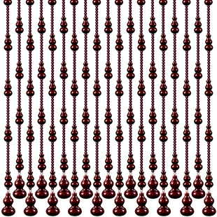 桃木葫芦珠帘水晶门帘家用隔断客厅厕所玄关新款化解门对门免打孔