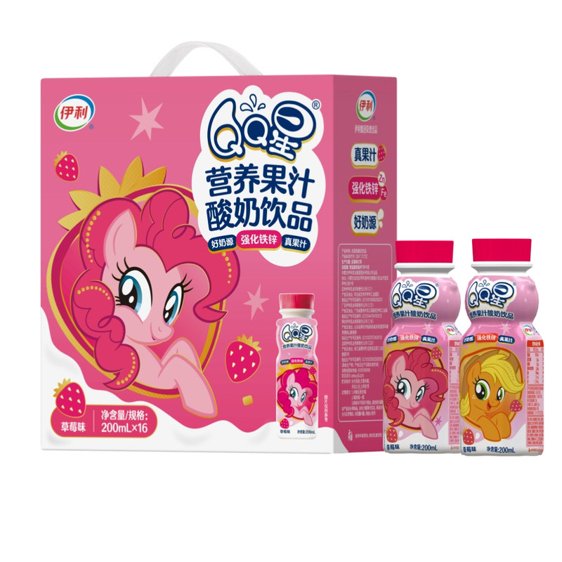 5月QQ星营养果汁酸奶草莓味