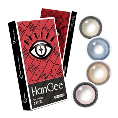 HanGee韩姬儿亚裔美瞳半年抛小直径混血隐形眼镜棕色官方旗舰店