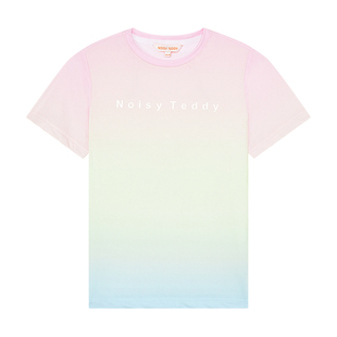 NOISY TEDDY25年夏季新款时尚潮流渐变儿童速干圆领短袖T恤衫休闲