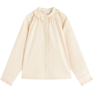 播broadcute童装衬衫秋季新款儿童淑女立领花式上衣女童KEQ3C527