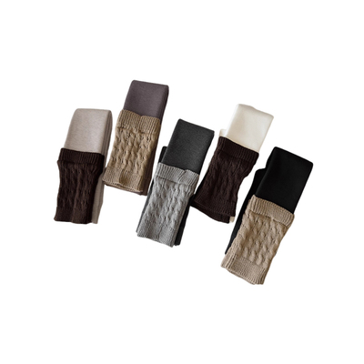 堆堆袜打底裤女童裤子冬季加绒加厚宝宝女孩洋气外穿九分灰色儿童