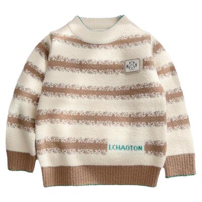 软糯不起球秋冬男童针织条纹毛衣