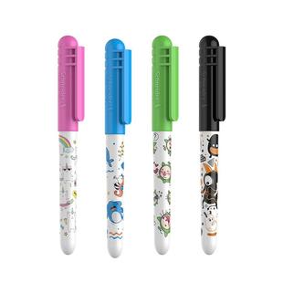 施耐德钢笔萌趣德国进口三年级小学生练字可擦EF细尖0.35女生男孩可换墨囊短杆二升三学生专用儿童初学者礼物