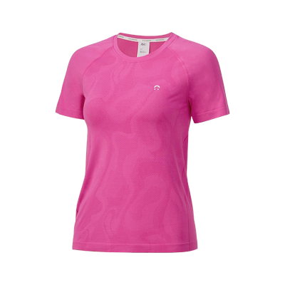 JSC凉感短袖运动T恤圆领提花轻薄