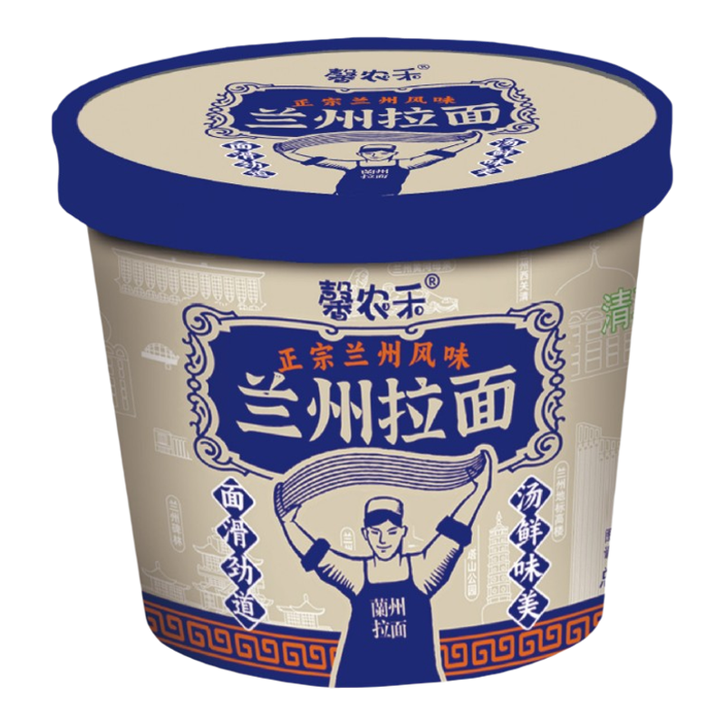 馨农禾兰州拉面桶装非油炸牛肉面