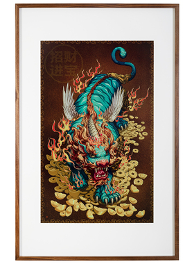 铜师傅铜雕画《神勇貔貅》