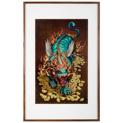 铜师傅铜雕画《神勇貔貅》