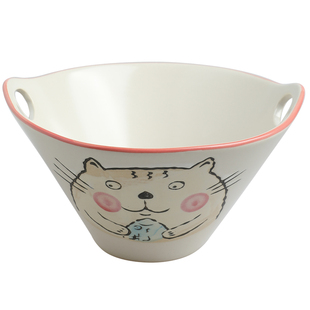 舍里日式面碗斗笠碗陶瓷家用釉下彩大容量汤面拉面碗泡面碗馄饨碗