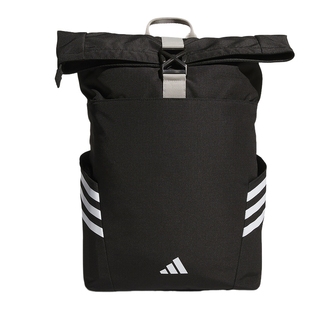 adidas阿迪达斯男女卷盖式大开口设计大容量运动双肩背包黑KC0270