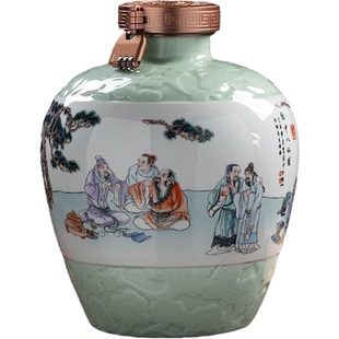 景德镇陶瓷十斤装酒坛5斤10斤酒瓶白酒仿古家用密封存储酒罐定制