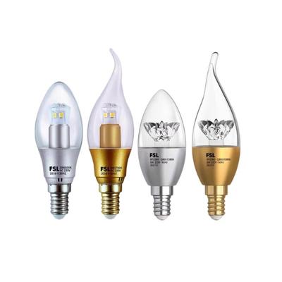 佛山照明LED泡灯蜡烛水晶灯尖泡