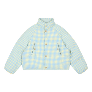 mostwanted 双面穿格纹立领面包棉服女新款2026冬季短款保暖