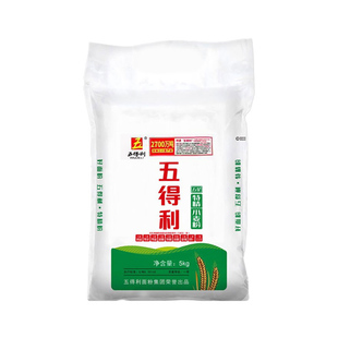 五得利面粉五星特精小麦粉做包子馒头饺子面条家用白面5kg