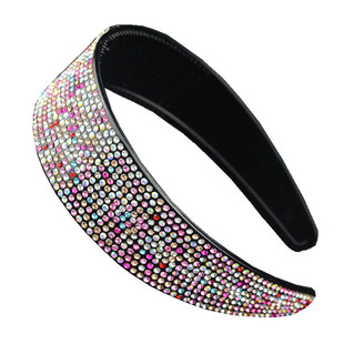 水钻头饰满钻宽边压发箍带钻头箍有齿发卡子双排细齿防滑女碎发