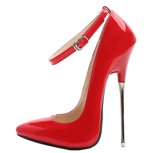 大码16厘米金属尖头超细床上情趣13cm超级高跟鞋12厘米超细钢针跟