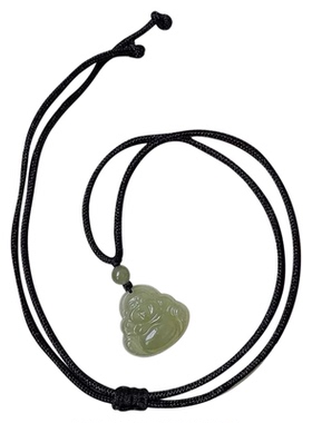 正品原创天然和田玉吊坠女项链玉佛弥勒佛大肚笑佛玉石玉佩佛公