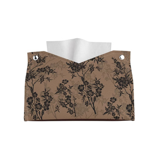 中古风纸巾盒家用客厅餐桌床头车载创意花卉抽纸盒轻奢复古高级感