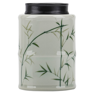 榜盛手绘茶叶罐陶瓷家用防潮中式茶罐密封罐存茶罐高档绿茶储存罐